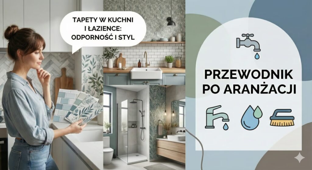 Tapety w kuchni i łazience